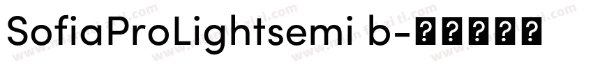 SofiaProLightsemi b字体转换